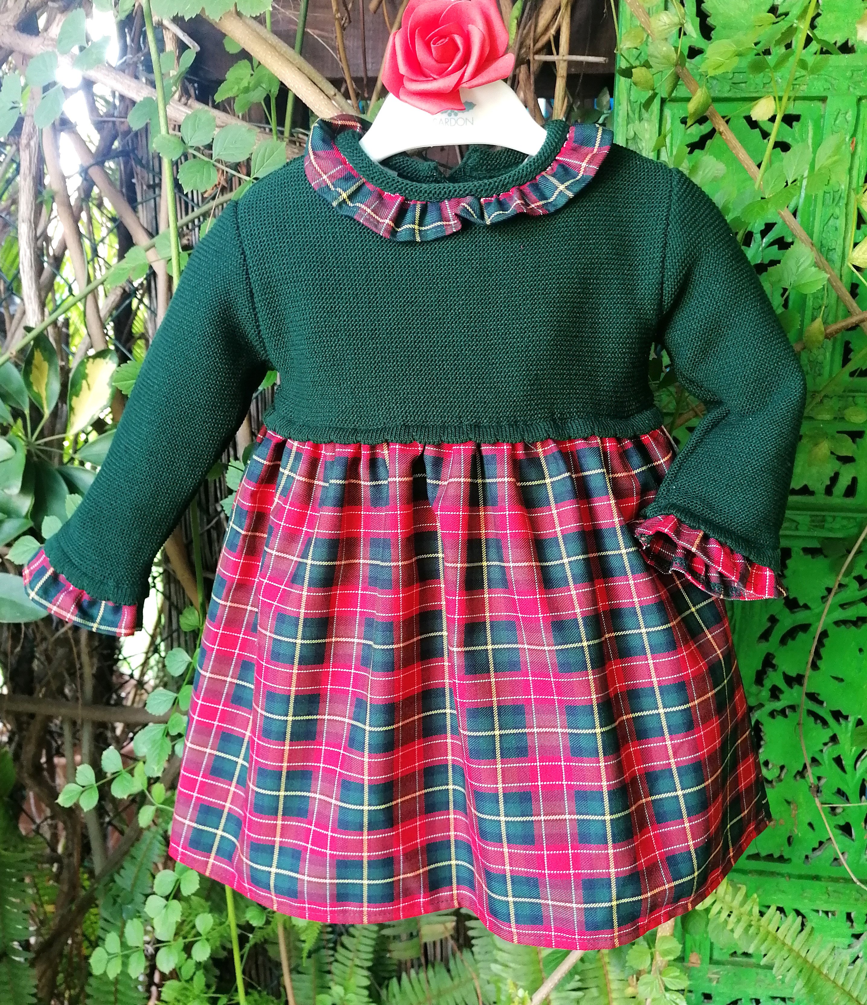 Vestido infantil lana con cuadros escoceses - Arca Boutique Infantil-Juvenil