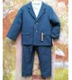 Traje lino P/LARGO azul indigo