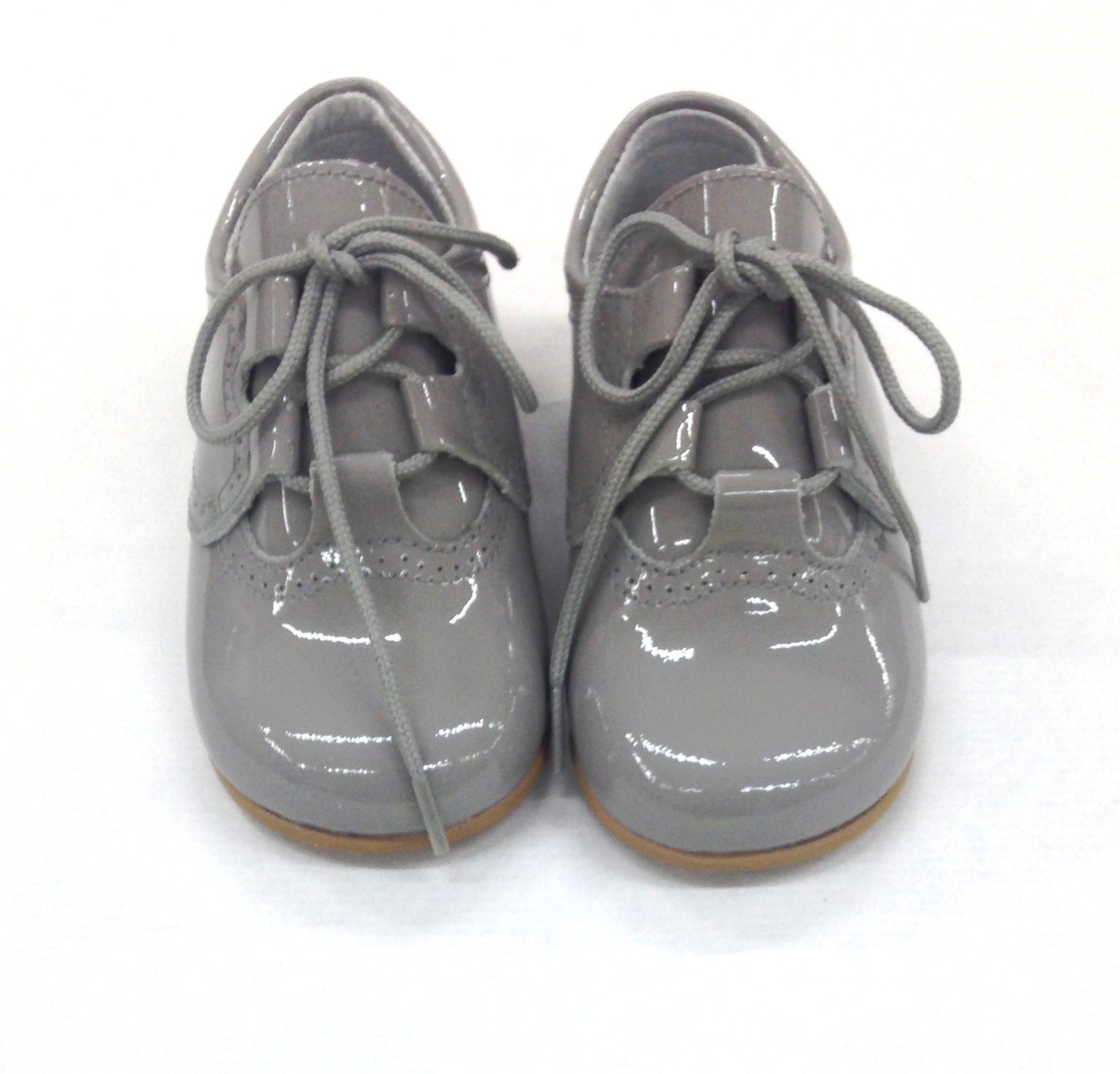 Zapato Ingles Charol Gris Arca Boutique Infantil Juvenil