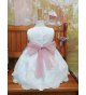 Vestido BEBÉ encaje bordado con rosa
