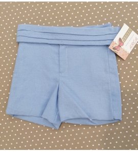 Pantalón corto LINO con fajín