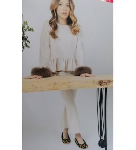Conjunto JUNIOR pantalón y blusa con pelo visón