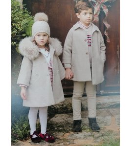 CHAQUETÓN NIÑA con capucha de pelo