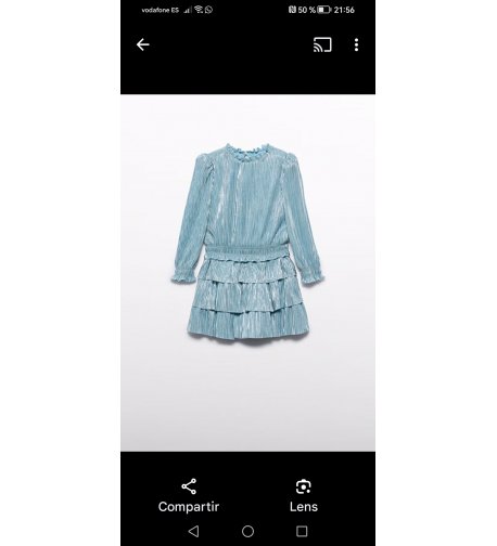 Conjunto de falda y blusa m/l plisada tornasol