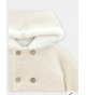 Trenka BEBÉ UNISEX lana arena/pelo+capucha
