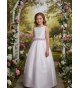 Vestido COMUNIÓN SEDA OTOMAN ROSA TABLAS