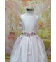 Vestido COMUNIÓN SEDA OTOMAN ROSA TABLAS