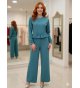 MONO JUNIOR creepe azul manga larga