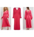 Vestido EXCLUSIVO plisado FUCSIA