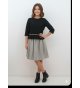 Vestido negro con chenilla oro/pedrería