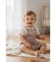 Peto bebé rosa empolvado+camisa