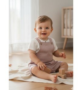 Peto bebé rosa empolvado+camisa