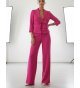 Traje chaqueta lazo crepé fucsia