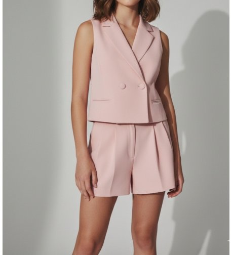 Conjunto top chaleco con bermuda