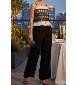 PANTALÓN largo modal fluido NEGRO