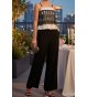 TOP GUIPUR negro/crema