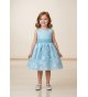 Vestido ceremonia tul flores 3D