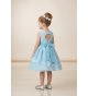 Vestido ceremonia tul flores 3D