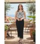 Conjunto top crochet+pantalón tobillero negro