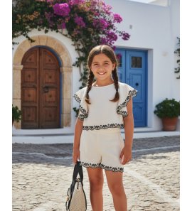 Conjunto LINO BEIGE/NEGRO corto