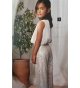 Conjunto pantalón largo lentejuelas+top seda