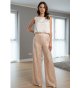 Conjunto pantalón largo lentejuelas+top seda