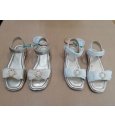 SANDALIA piel lazo organza