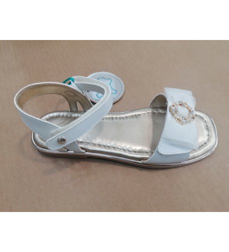 SANDALIA piel lazo organza