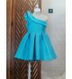 Vestido MIKADO seda asimetrico