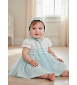 Vestido bebé plumetti+braguita