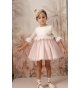 Vestido romántico encaje beige M/F