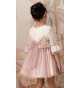 Vestido romántico encaje beige M/F