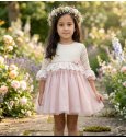 Vestido romántico encaje beige M/F