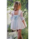 Vestido romántico m/f tul azul