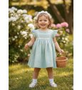 VESTIDO BEBÉ bambula VERDE+braguita