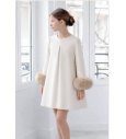 VESTIDO suelto manga larga con pelo