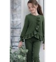 Conjunto pantalón antelina verde oliva