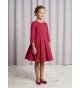 Vestido damasco granate m/f