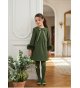 Vestido suelto verde botella m/l con pelo