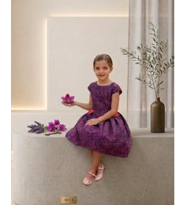 Vestido CEREMONIA Brocado hilo seda