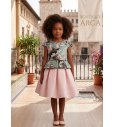 Vestido cuerpo peplum con torera