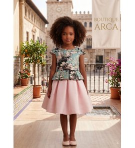 Vestido cuerpo peplum con torera