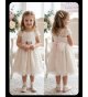Vestido CEREMONIA BEBÉ rosa encaje m/f