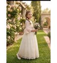 Vestido COMUNIÓN bordado salmón