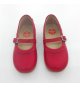 Zapato piel rojo