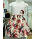 VESTIDO ESTAMPADO CON TORERA